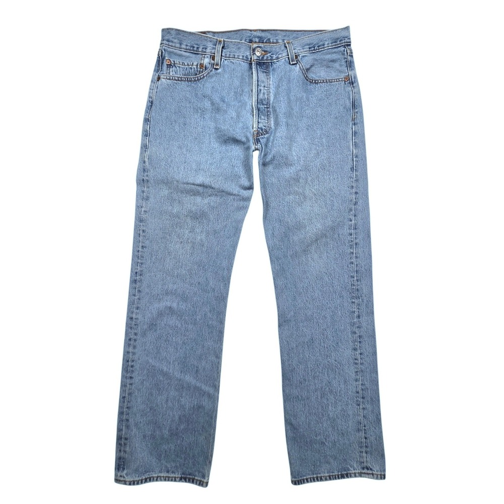 Vintage Levi's 501 Jeans Y2K Mens 36x32 Blue Straight Leg Button Fly Denim